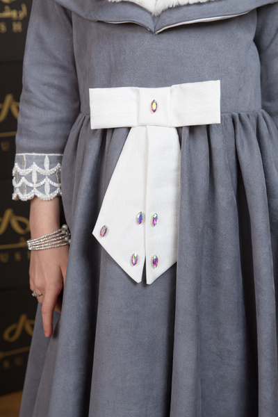 arushi Girls' Winter Dress - Dark Gray