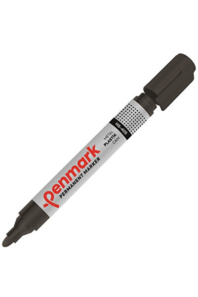 penmark قلم تحديد دائم برأس دائري أسود 2-3 مم (12 قطعة) HS 405 01