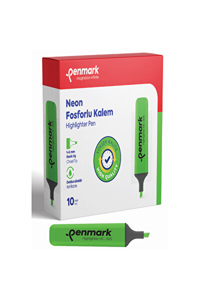 penmark Neon Fosforlu Kalem Yeşil (10 lu)HS 505 02