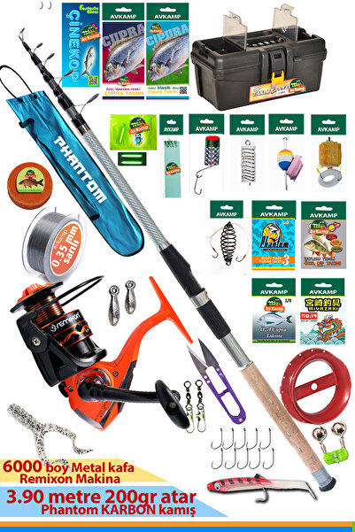 avkamp Deniz Ve Göl Profesyonel Olta Takımı Seti 3.90 Metre (KILIFLI & TAKIM ÇANTALI)