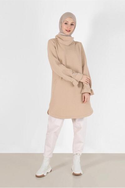 Alvina QUILTED PATTERN TUNIC WITH ELASTIC CUFFS 42372