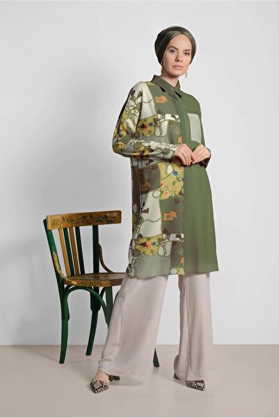 Alvina Mixed Patterned Tunic 4112