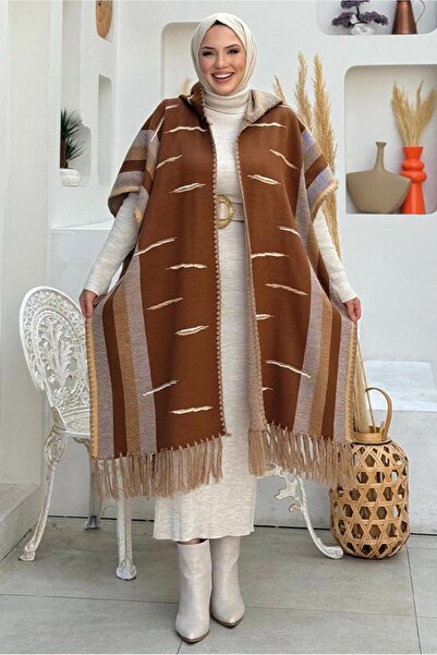 TRENDTESETTÜR Tan Hooded Knitwear Women's Trousers - t 6061