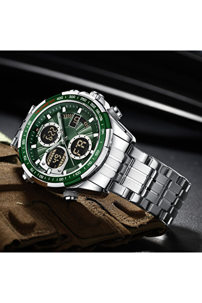 Naviforce ساعة يد رجالية فضية اللون Wlg1226