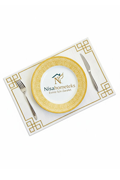 Nisahometeks 6 Pieces Rectangular Embroidered Linen American Tablecloth - Linen Supla