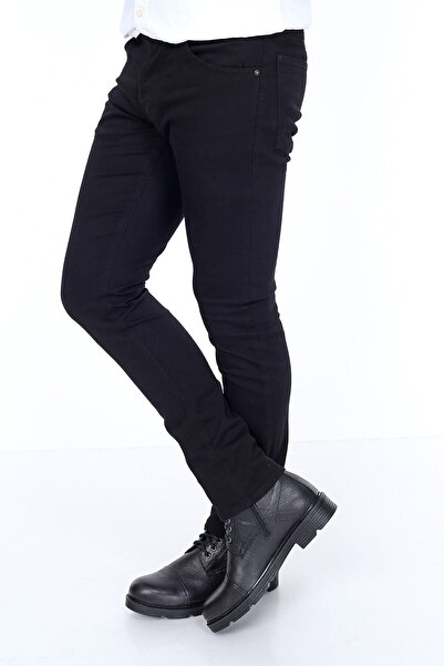 HW Ανδρικό τζιν παντελόνι Denım 15858 Slim Fit Lycra Black Jeans
