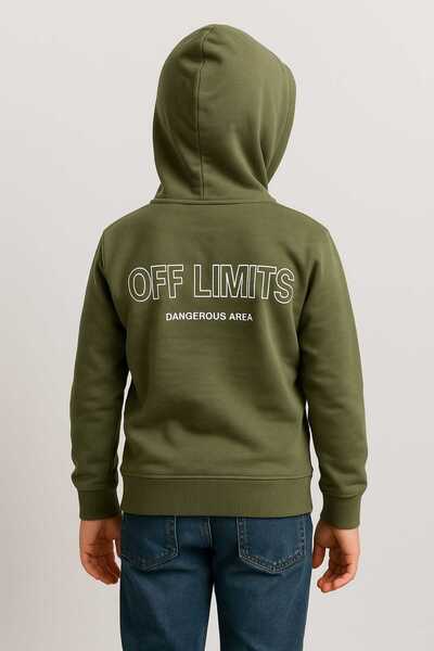 Atabay Kids Atabay 172-10-25 Men's Sweatshirt with Hood Off Limits Printed 2 Threads Size 5/8 Years