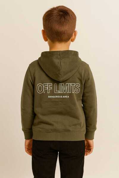 Atabay Kids Atabay 172-10-25 Men's Sweatshirt with Hood Off Limits Printed 2 Threads Size 5/8 Years