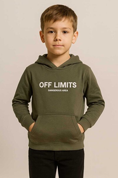 Atabay Kids Atabay 172-10-25 Men's Sweatshirt with Hood Off Limits Printed 2 Threads Size 5/8 Years