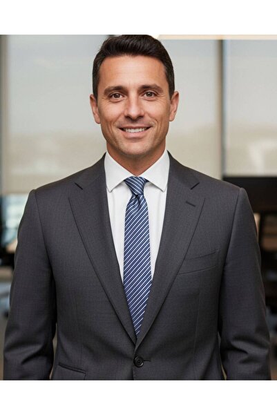 1001 Kravat Navy Blue White Gray Striped 7.5cm Wide Silk Tie