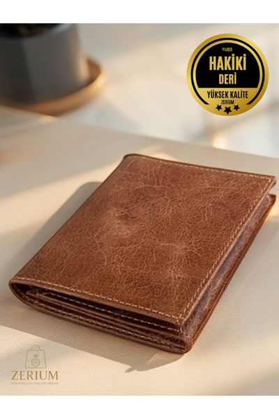 ZERİUM Genuine Leather Flint – Premium Genuine Leather Men's Wallet and Card Holder