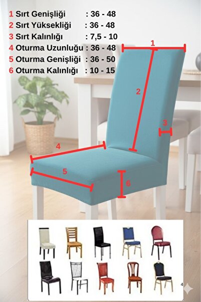 Loselya Ultra Soft Yumuşak Esnek Sandalye Kılıfı - Yüksek Sırtlı Sandalye Uyumlu - Tam Koruma