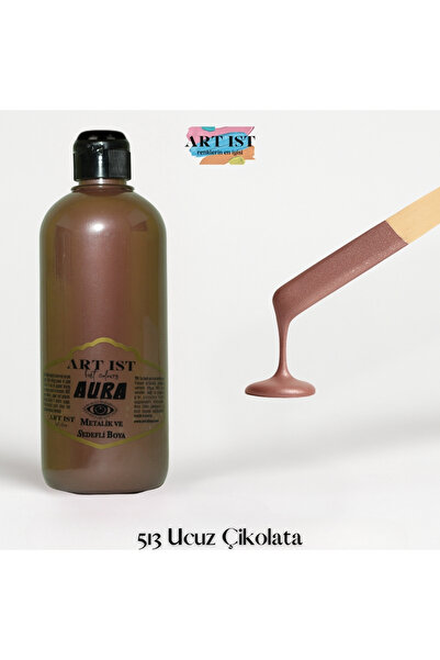 ART IST AURA Sedefli ve Vernikli Metalik Akrilik Boya 500 ml – 513 Ucuz Çikolata | Ahşap, Metal,Seramik,Hobi