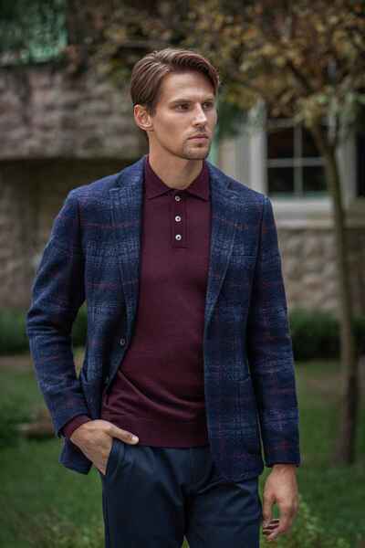 Paşahan Polo Neck Buttoned Wool Knit Sweater