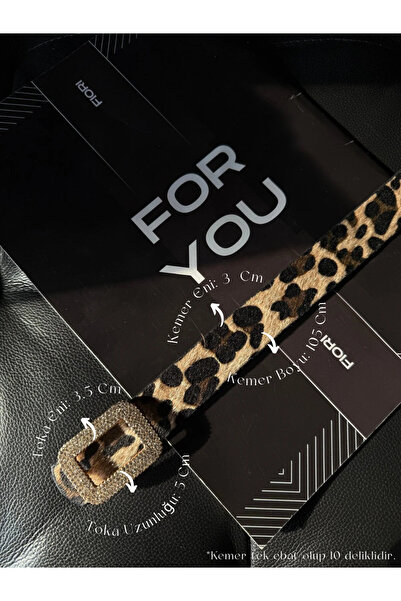 Fiori Kare Tokalı Taşlı Kadın Kemeri, Pantolon Kemeri, Ceket Kemeri, Elbise K...