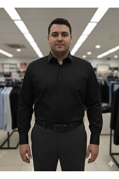 Grand Star Güncüoğlu Battal Size Cotton Satin Fabric Long Sleeve Classic Men'...