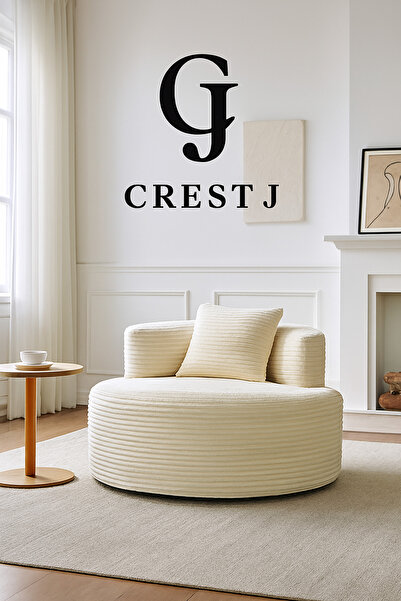 Crestj كرسي استرخاء أنيق بتصميم دائري فريد