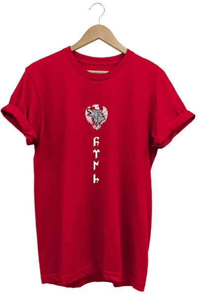 onsrawear Kökbörü Turkey Bozkurt and Anka Bird Wolf Printed Göktürk Written 1...