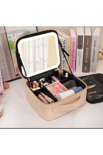 CeymSTecH Led Işıklı Aynalı Seyahat Durumunda Ayarlanabilir Zarif Şık Seyahat...