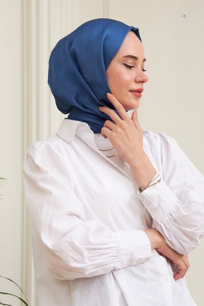 İpekhan Şal Janjan cu două feţe, albastru denim