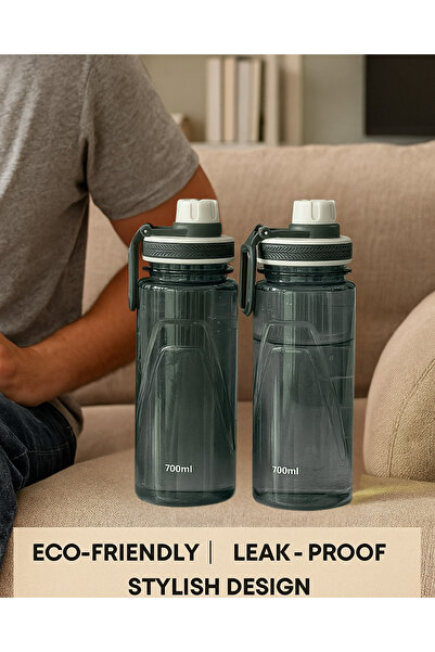 SUPPLIER Water Bottle with Measurement Markings | Pack of 2, Leakproof Sports Bottle with Flip Cap