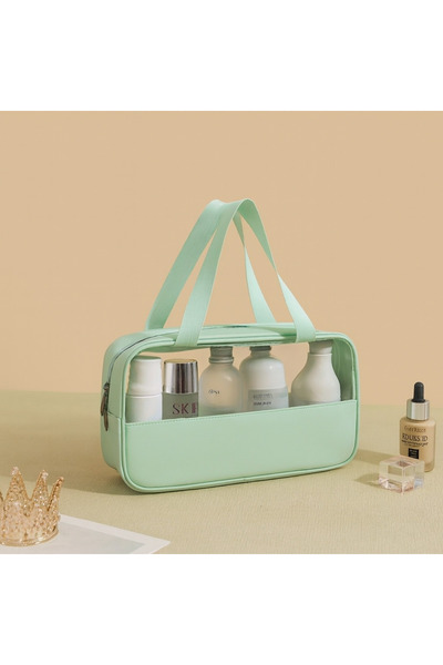 Boldy Personal Care Bag - Transparent Waterproof Makeup Bag - Waterproof Cosmetic Travel Bag (L)