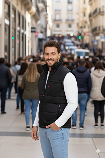 HeviStor HeviStor férfi mellény - felfújható és polár dizájn