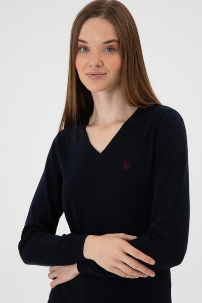 U.S. Polo Assn. U.S. Polo Assn. Kadın Bisiklet Slim Fit Kazak GTD02-GBSK24 DMLS