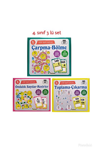 Teleskop Popüler Bilim Teleskop Dört Işlem Kartlar 4. Sınıf 3 Lü Set