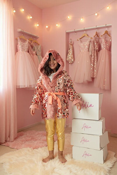 Adoliakids Shiny Kimono Kürklü Pullu
