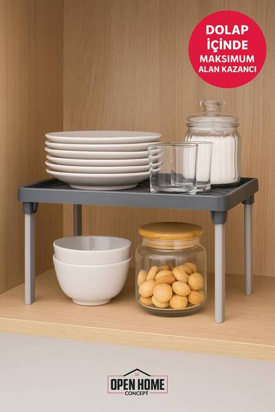 Open Home Concept 1 Raft Riser - Organizator pentru dulap Antracit