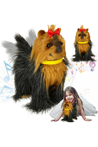 Ikonka Catelus interactiv pentru copii Yorkshire Terrier, cu miscari si sunet...