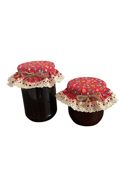 AdaEsintisi 6 Pieces Self-Adhesive Red Crispy Flower Jar Lid Cover/Hat
