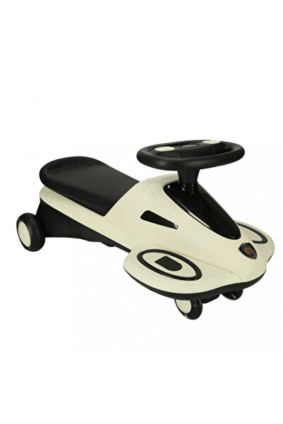 Ikonka PlasmaCar fara pedale pentru copii, Biege/Black, cu efecte sonore si l...