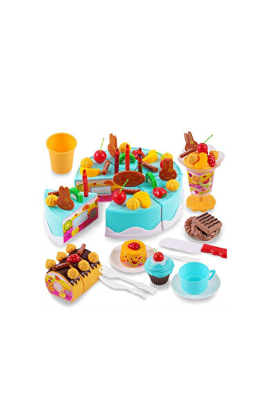 OEM Set accesorii bucatarie pentru copii, Tort aniversar, Plastic, +3 ani, Mu...