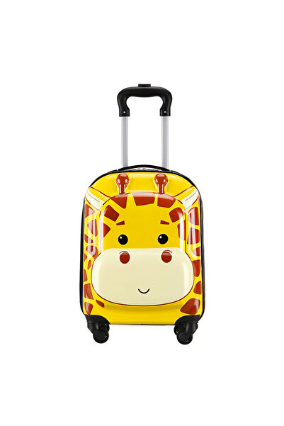 Ikonka Troller de voiaj pentru copii, cu 4 roti rotative 360 grade, maner extensibil, fermoar cu do