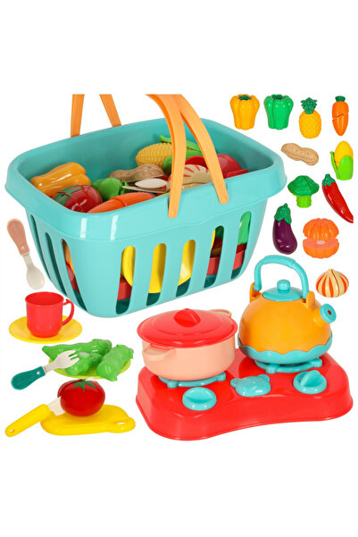 Ikonka Set pentru gatit si taiat fructe si legume, cu prindere velcro, includ...