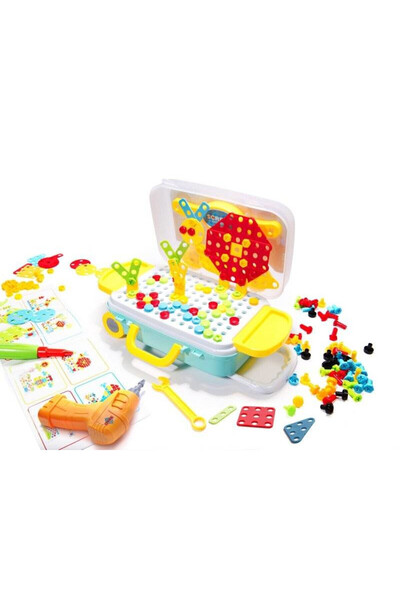 kik Construction set and suitcase, KIK, 258 pieces, +3 years, Multicolor