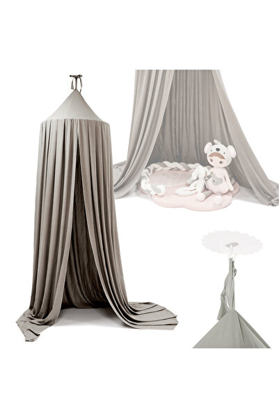 Ikonka Canopy curtain tipi tent hanging gray