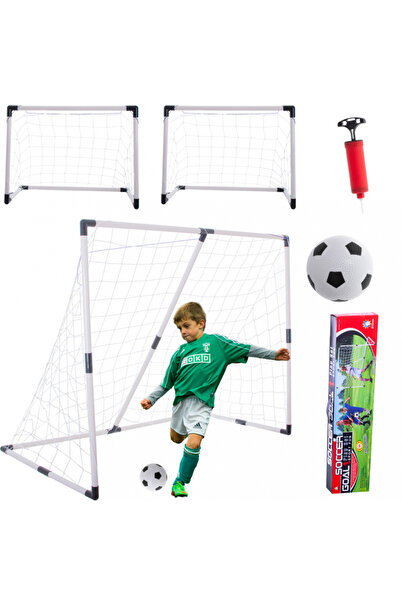 Ikonka Soccer Goal Set for Children, Ikonka, 2 in 1 with Ball and Pump included, size 185 x 120 x