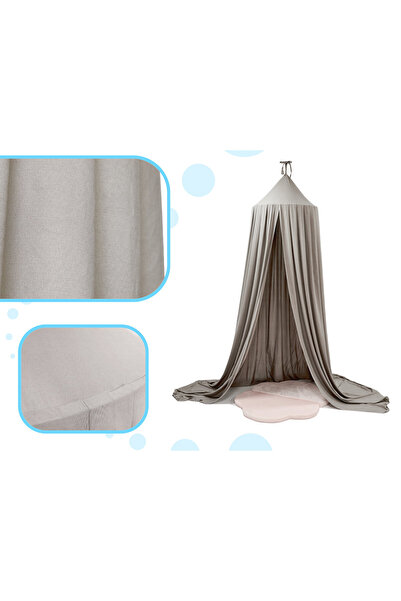 Ikonka Canopy curtain tipi tent hanging gray