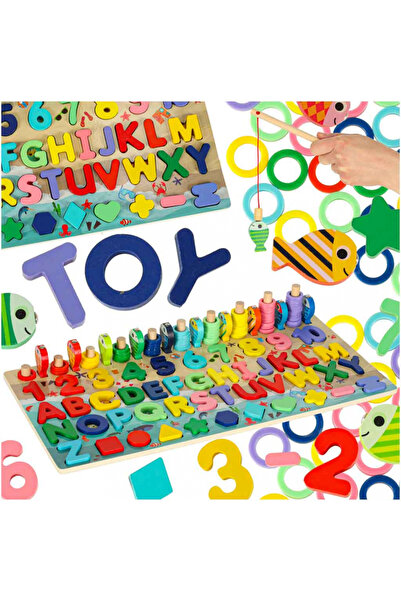 Ikonka Joc de indemanare 4 in 1 pentru copii abac, cifre, sortare forme si cu...