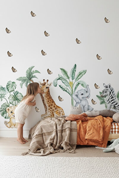 Kt Grup Safari Dünyası Afrikan Safari Yavru Hayvanlar Duvar Sticker