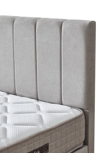 CENNET YATAK Manolya Çift Kişilik Full Ortopedik Antibakteriyel Yatak + Sandıklı Baza + Başlık 3 lü Set