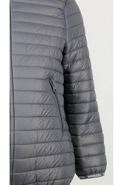 bebegci Quilted Pattern Unisex Children's Coat with Chest Zipper Pocket