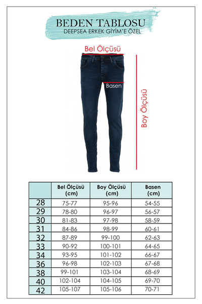 DeepSEA Erkek Siyah Likralı Jeans Skinny Fit Esnek Kot Pantolon 2004157