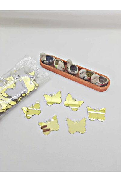 RetroLazer Decor Fluture Plexi Aur 3 Cm 100 Bucuri