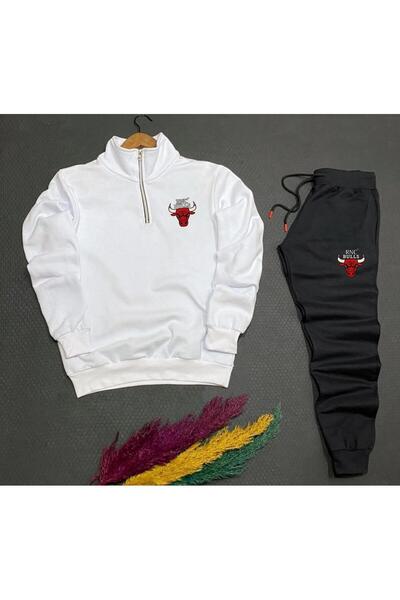 Risil-Nu Company Новий сезон Бавовняні штани з напівзастібкою BLLS з принтом - Бавовняний комплект спортивних штанів 2-х частинний