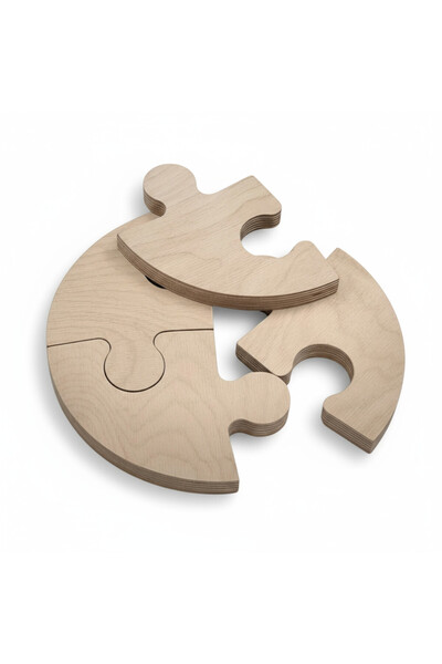 MONTETOYS Wooden Round Coaster and Puzzle