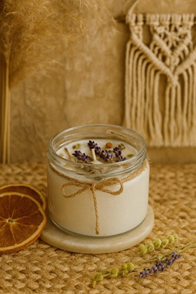 Likya Mum Lavanta Kokulu Zenginlik, Bolluk Bereket Mumu El Yapımı 330 gr